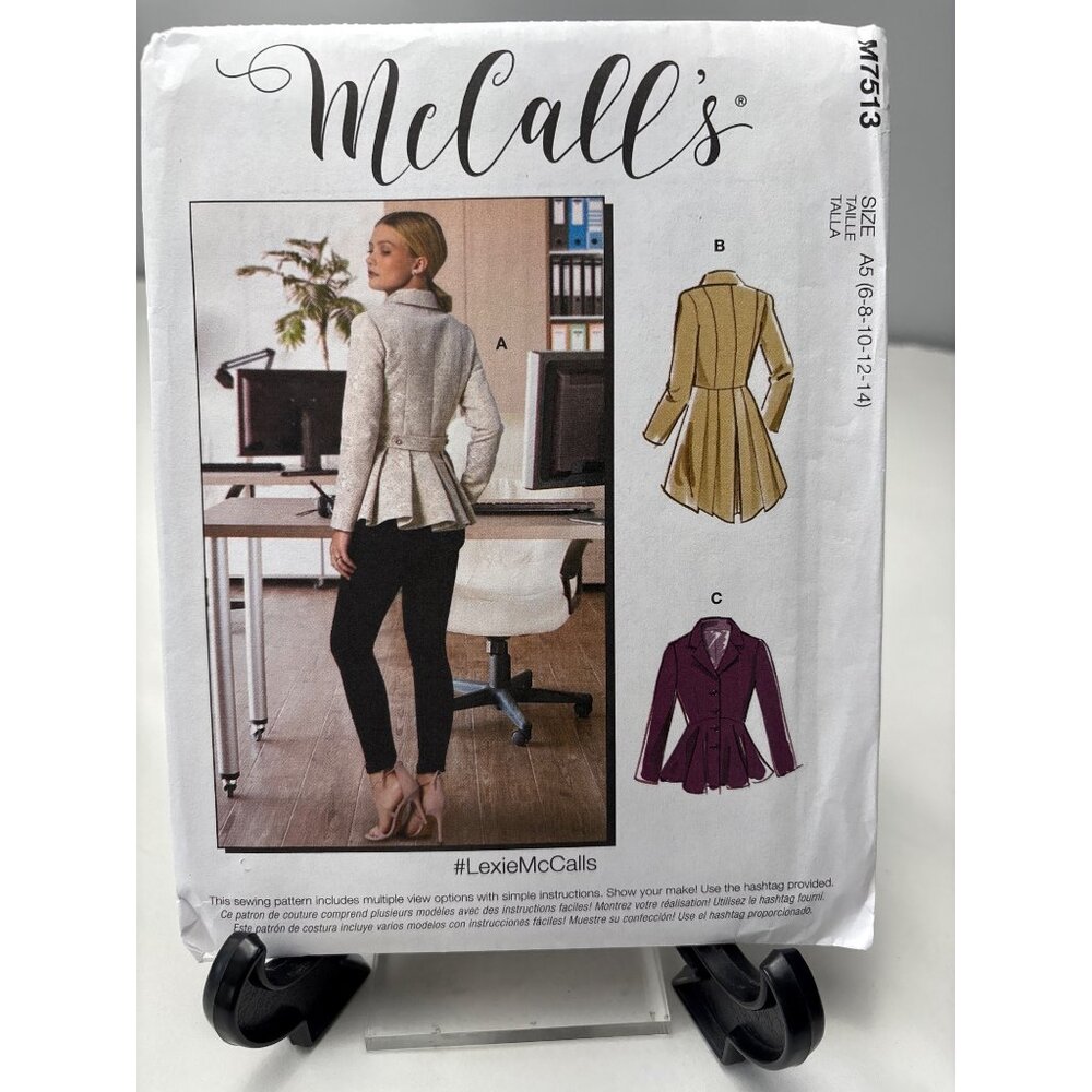 Misses Jackets Sewing Pattern McCalls M7513 Size 6 8 10 12 14 Uncut
